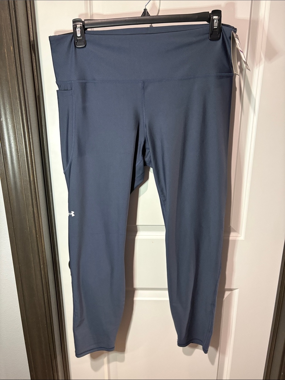 Under Armour Slate Blue High-Rise Athletic Leggings with Side Pocket